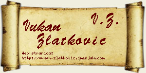 Vukan Zlatković vizit kartica